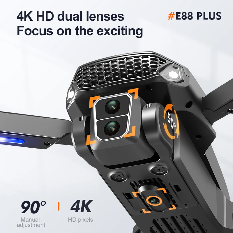 New E88 Plus Quadcopter Drone: - Drone Lidar บทวิจารณ์และราคา
