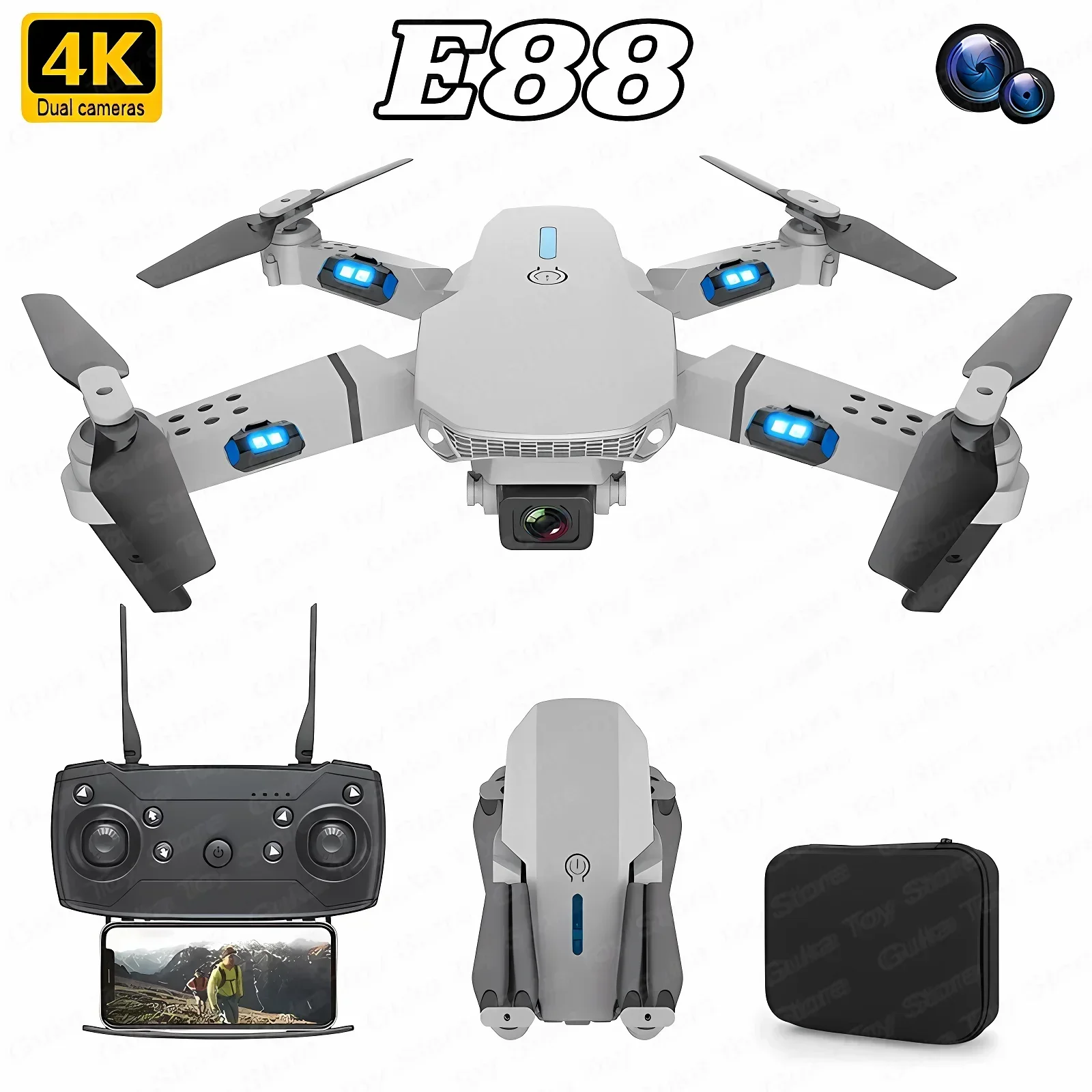 E88 Pro WIFI FPV Drone Wide An - Drone Cinematic บทวิจารณ์และราคา