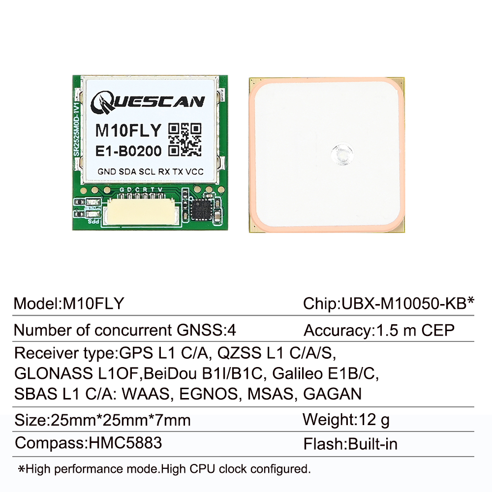 Quescan 25mm*25mm M10FLY 10Hz  - Drone Mapping บทวิจารณ์และราคา